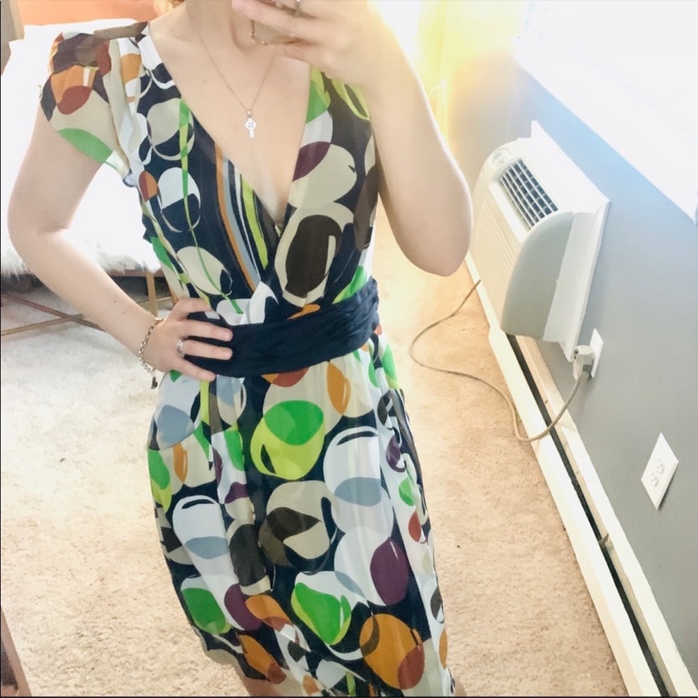 Anthro moulinette soeurs deep v empire waist dress
